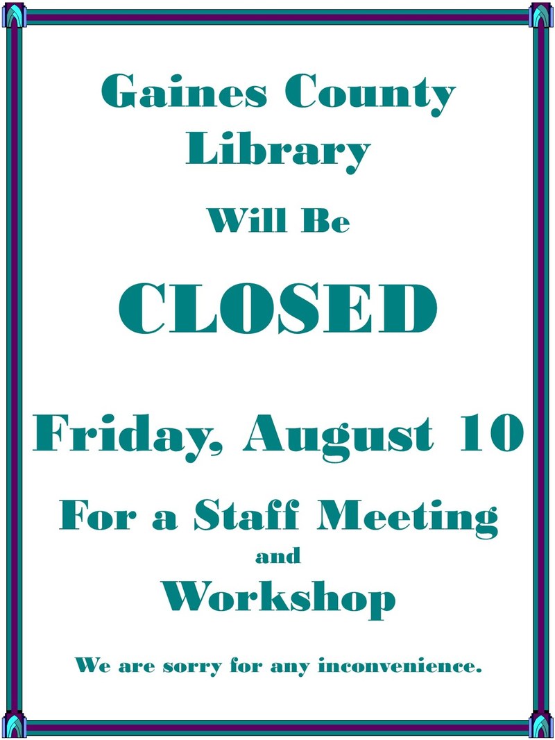 Staff meeting closed